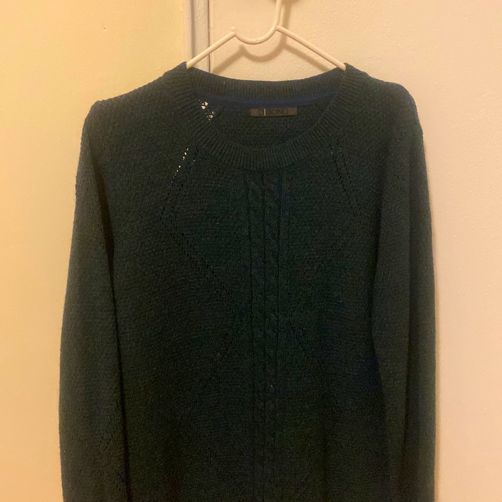 Green wool sweater, super warm